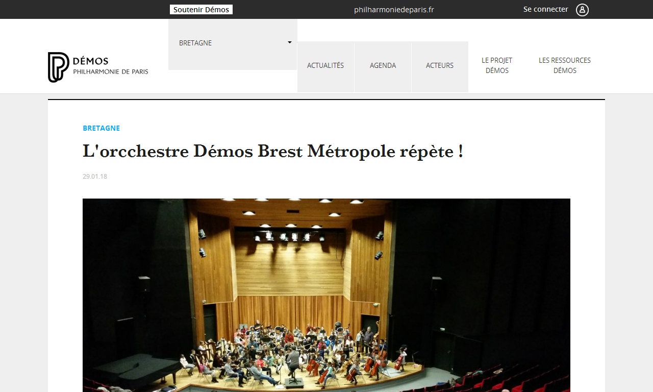 L'orchestre Démos Brest Métropole répète ! | Delphine Berçot