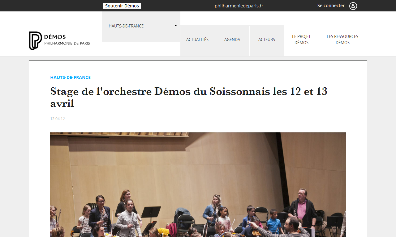 Stage de l'orchestre Démos du Soissonnais | Delphine Berçot
