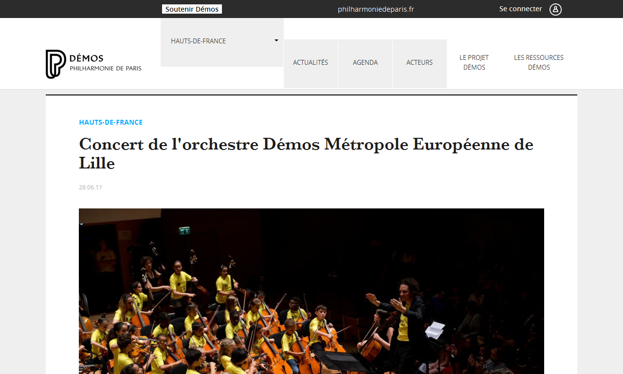 Concert de l'orchestre Démos Métropole Européenne de Lille | Delphine Berçot