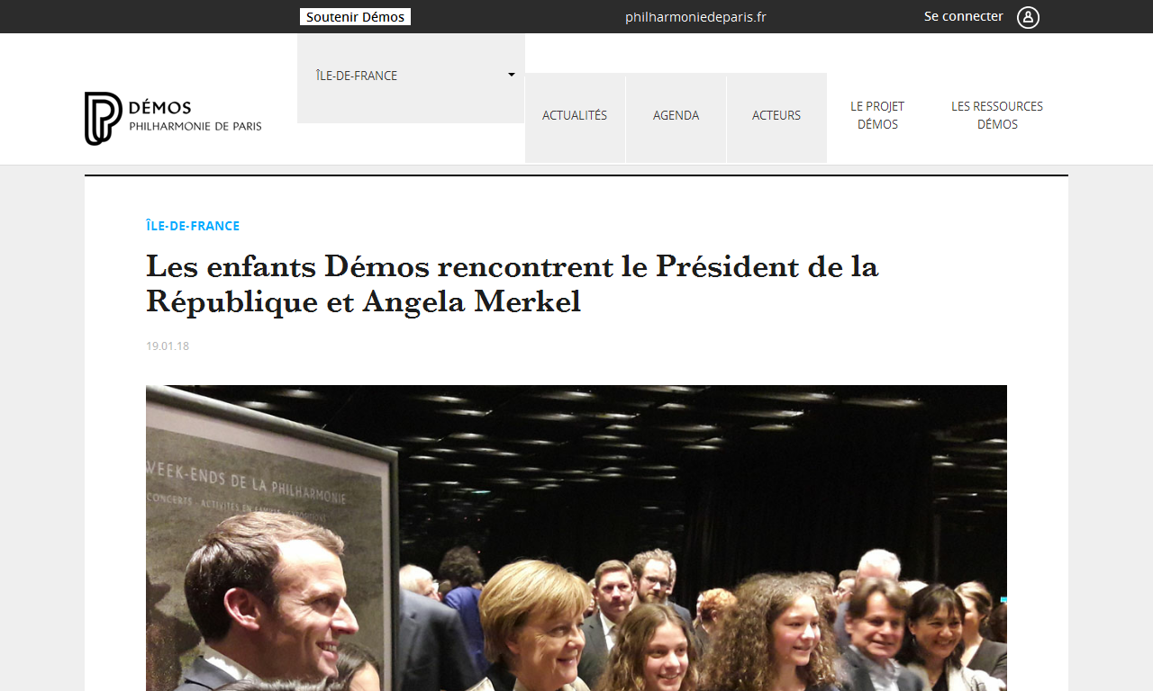 Les enfants Démos rencontrent le Président de la République et Angela Merkel | AdminPROD