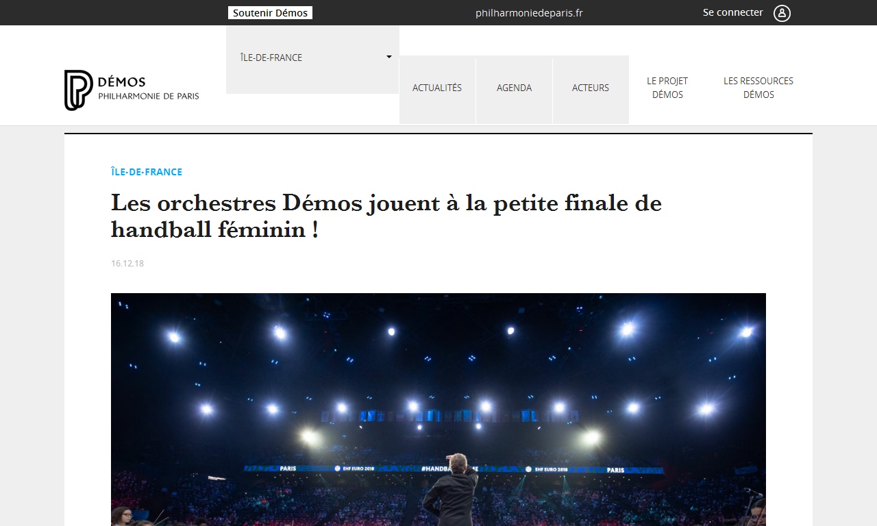 Les orchestres Démos à l'avant match de la petite finale du Handball féminin ! | Delphine Berçot