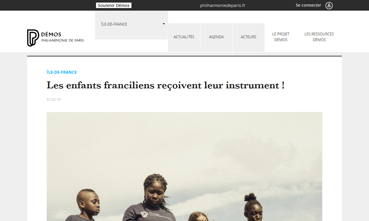 Les enfants franciliens reçoivent leur instruments ! | Delphine Berçot