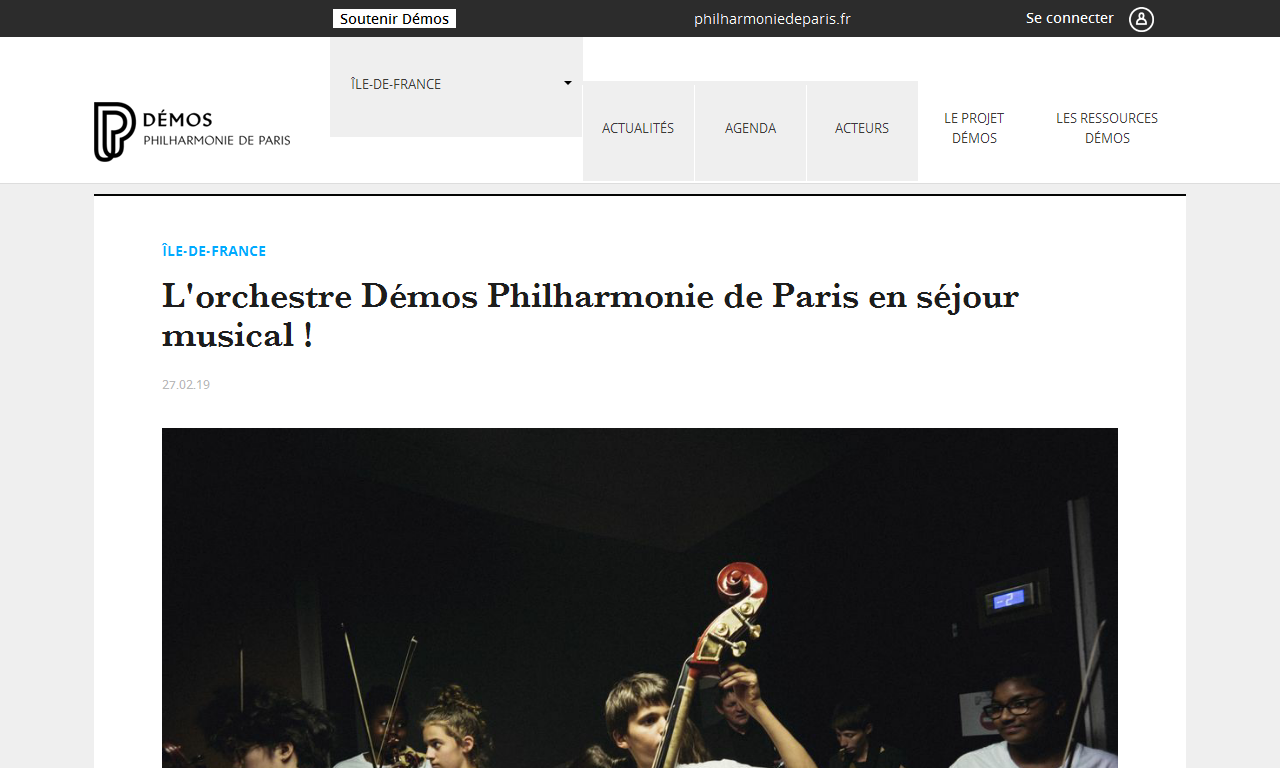 L'orchestre Démos Philharmonie de Paris en séjour musical ! | Delphine Berçot