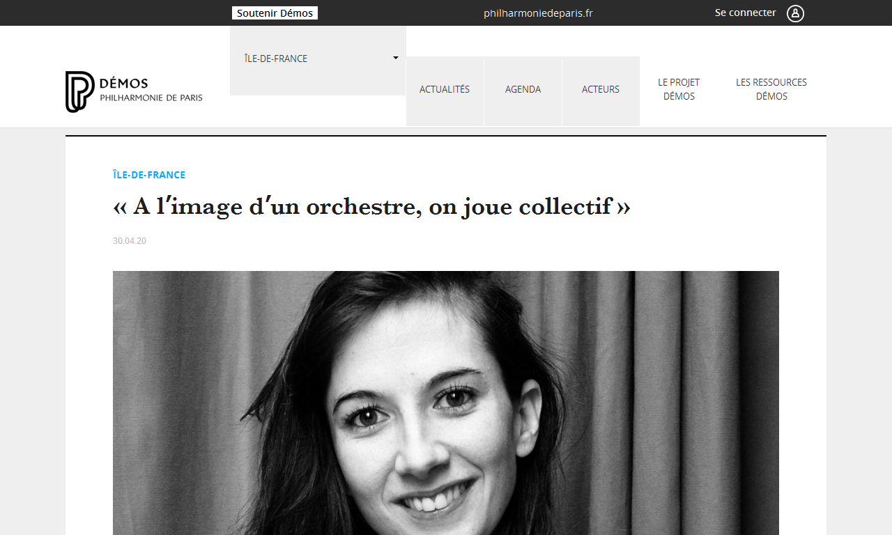 « A l’image d’un orchestre, on joue collectif » | Hélène Descourtis