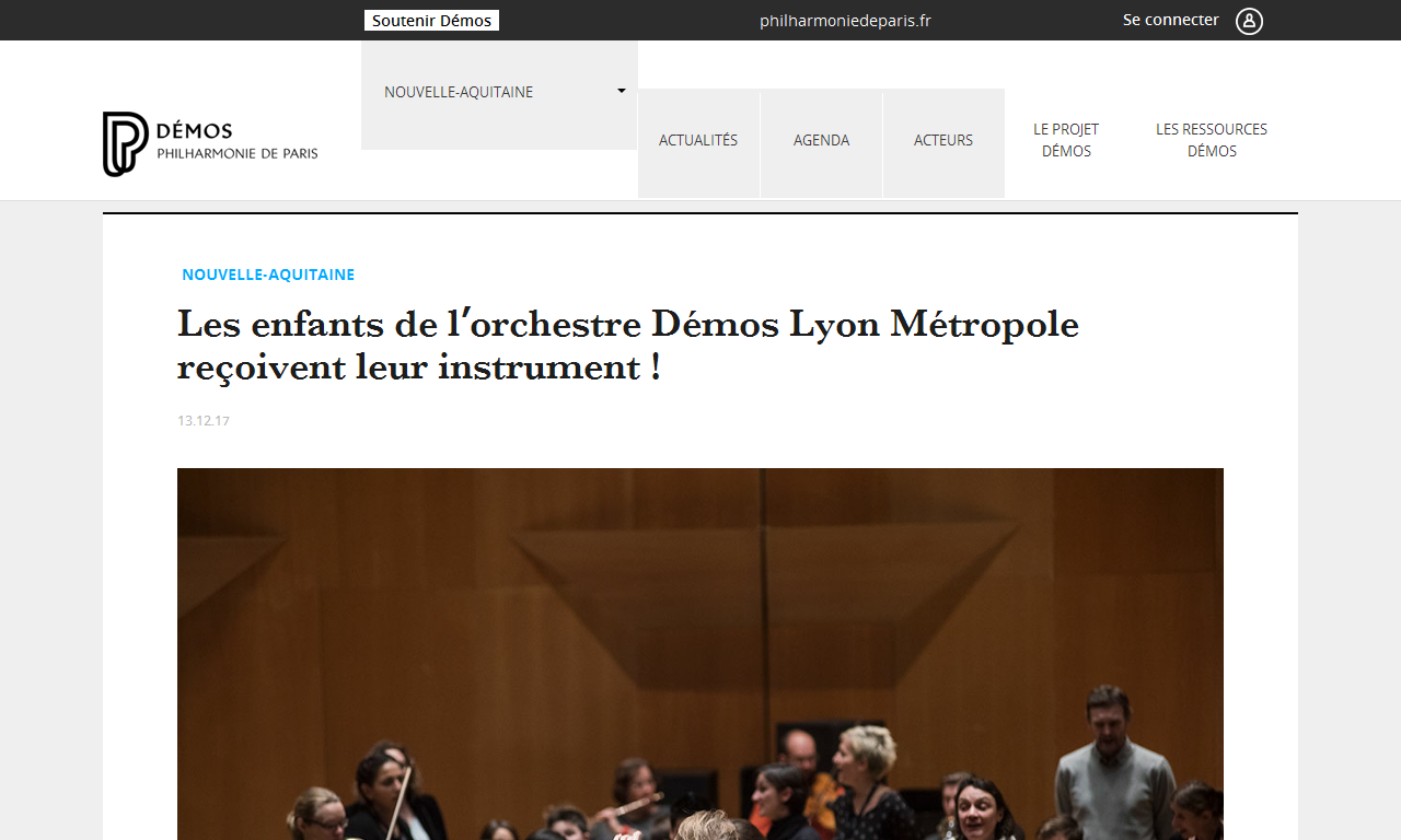 Les enfants de l’orchestre Démos Lyon Métropole reçoivent leur instrument ! | AdminPROD
