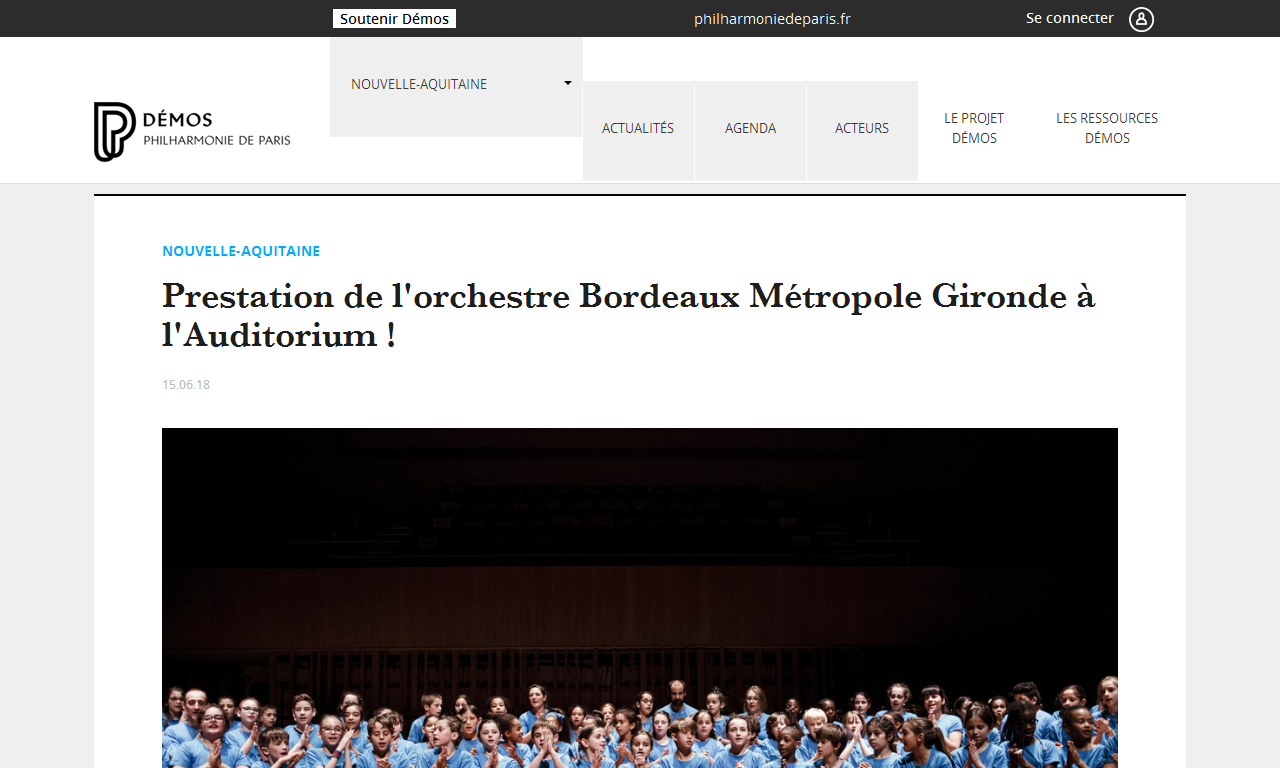 Prestation de l'orchestre Démos Bordeaux Métropole Gironde à l'Auditorium | Delphine Berçot