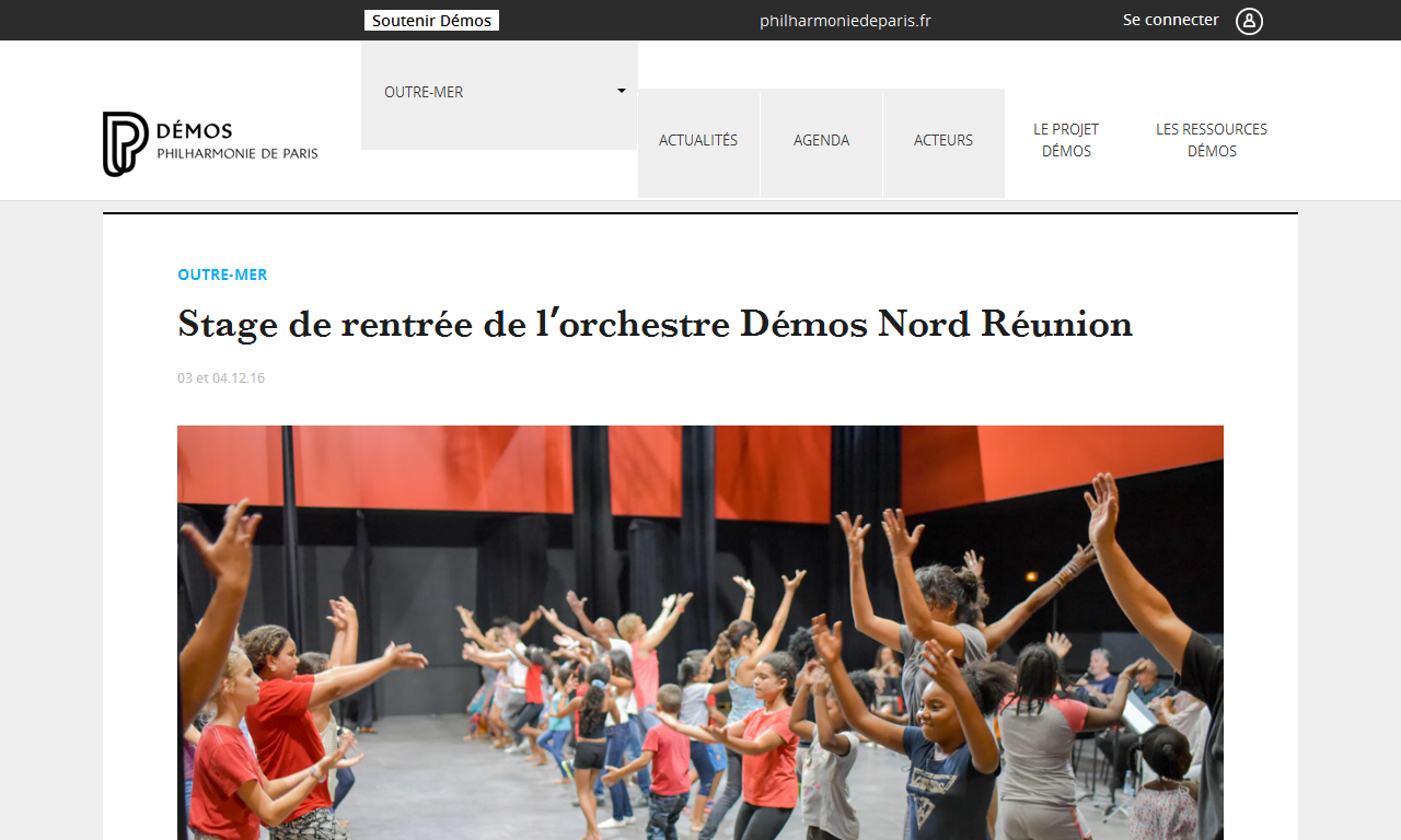 Stage de rentrée de l’orchestre Démos Nord Réunion | AdminPROD