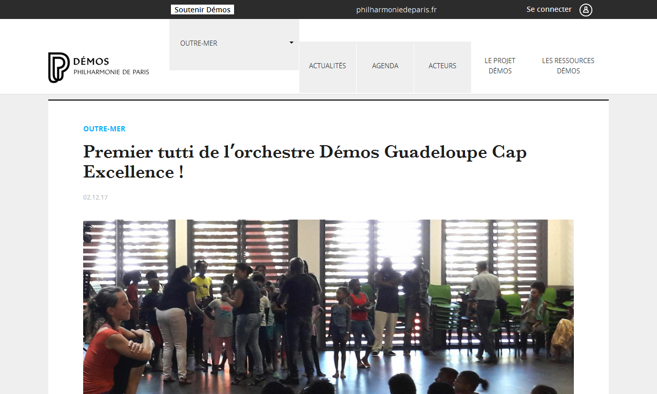 Premier tutti de l’orchestre Démos Guadeloupe Cap Excellence ! | AdminPROD