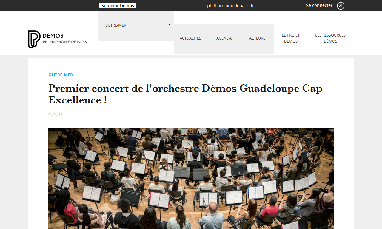 Premier concert de l'orchestre Démos Guadeloupe Cap Excellence | Delphine Berçot