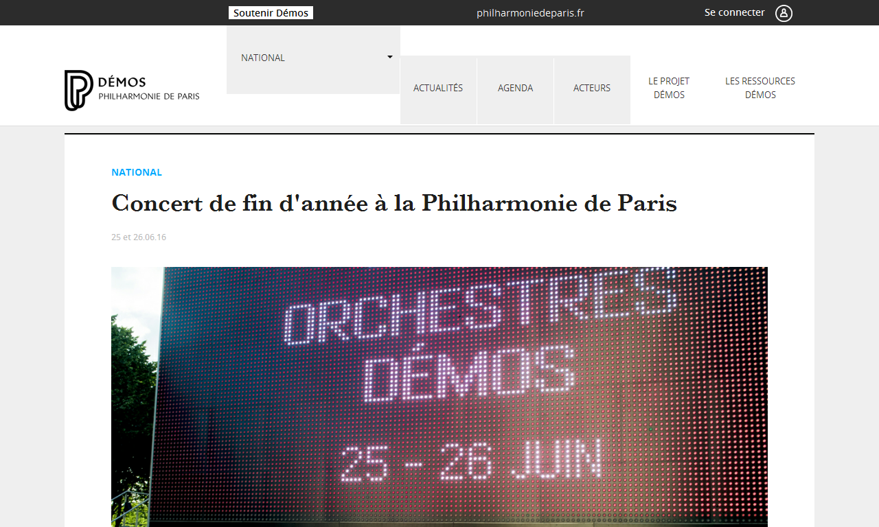 Concert de fin d'année à la Philharmonie | AdminPROD