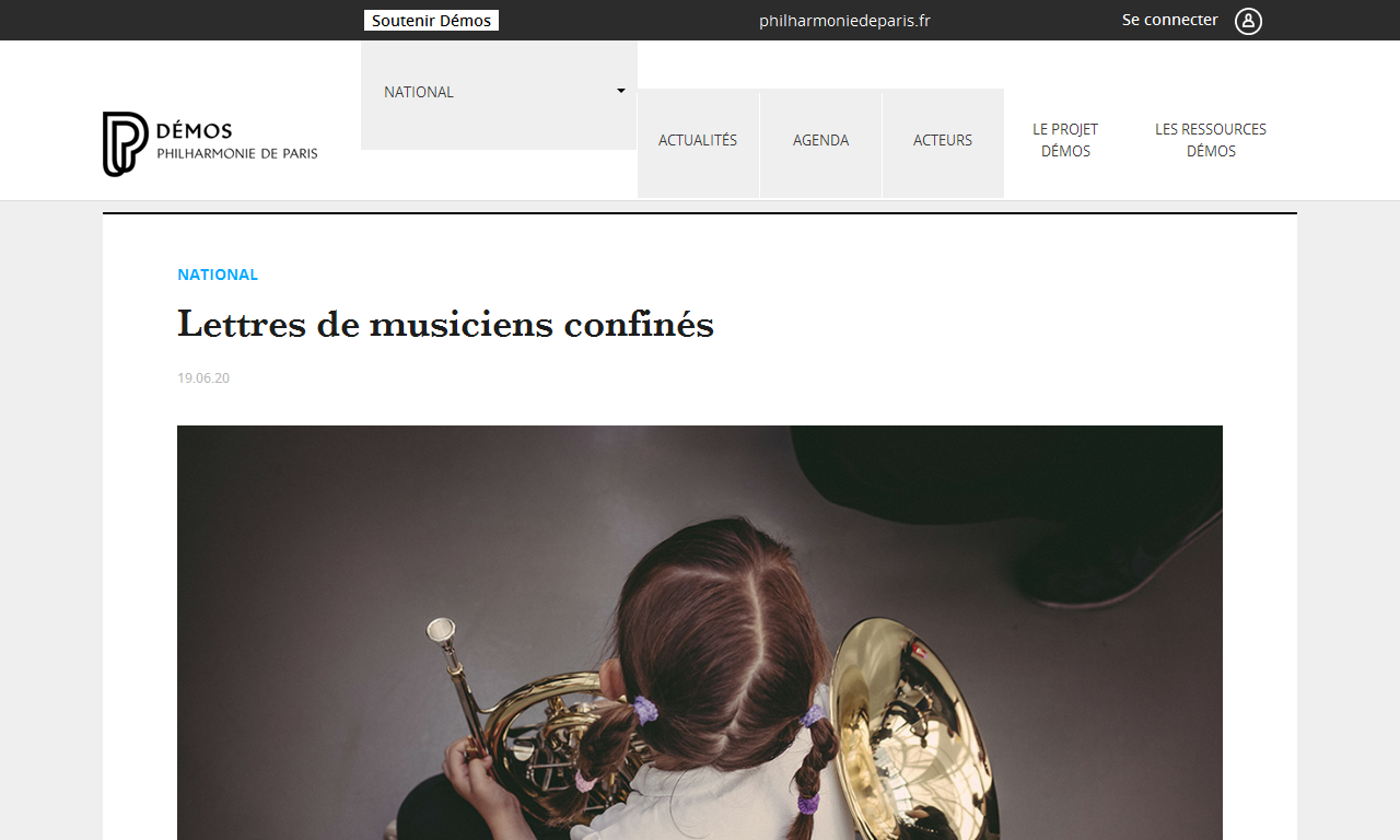 Lettres de musiciens confinés | Hélène Descourtis